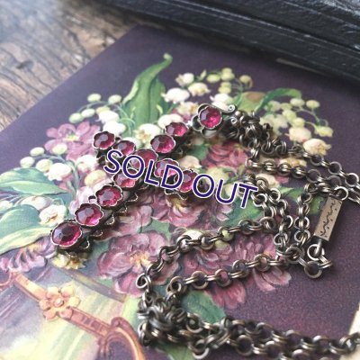 画像3: ピンクガラスのクロスペンダントネックレス