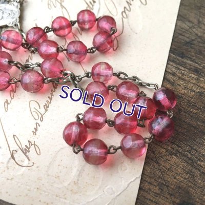 画像7: バイカラーピンクガラスのロザリオ