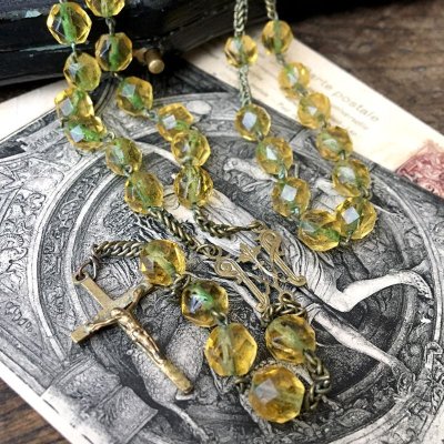 画像5: 蛍光 オレンジガラスのロザリオ