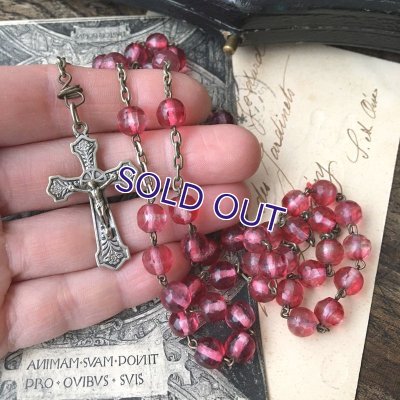 画像8: バイカラーピンクガラスのロザリオ