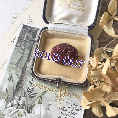 画像9: ボヘミアンガーネットのドームブローチ