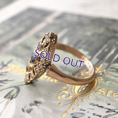 画像5: FIX サファイアガラスとパールのゴールドリング