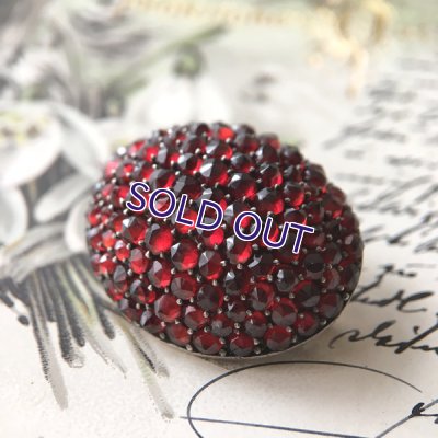 画像7: ボヘミアンガーネットのドームブローチ