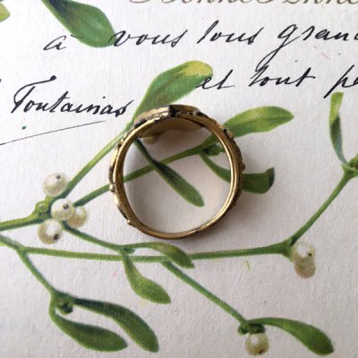 画像8: ヤドリギのゴールドシグネットリング