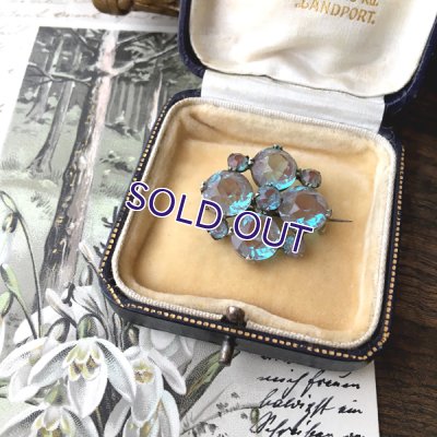 画像12: ファセットカットサフィレットのブローチ