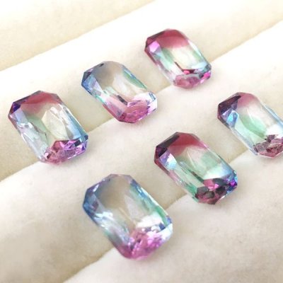 画像6: アイリスガラスルース オクタゴン型 約12mm×8mm