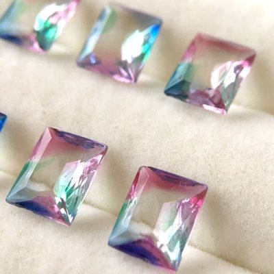 画像6: アイリスガラスルース スクエア型 約10mm×8mm