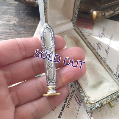 画像10: 銀製 『JJ』小さなシーリングスタンプ（ケース付）