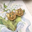 画像8: 二匹の猫のゴールドブローチ