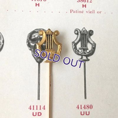 画像8: FIX 竪琴のゴールドクラヴァットピン