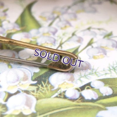 画像6: 赤ガラスのノットゴールドバーブローチ