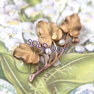 画像6: FIX パールとリーフのゴールドブローチ