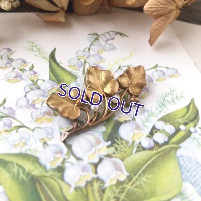 画像5: FIX パールとリーフのゴールドブローチ