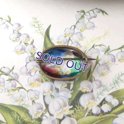 画像5: アイリスガラスのオーバルブローチ