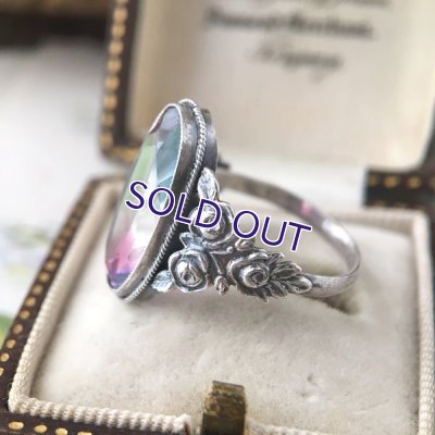 画像4: アイリスガラスとバラのシルバーリング