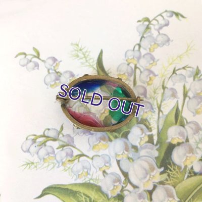 画像4: アイリスガラスのオーバルブローチ（訳あり）