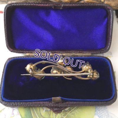 画像4: 初期アイリスガラスのクローバーブローチE