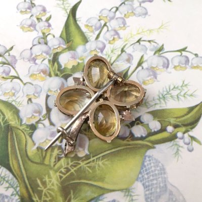 画像5: シトリンのクローバーブローチ