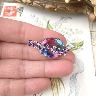 画像10: アイリスガラスのオーバルブローチ（訳あり）