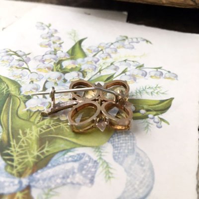 画像6: シトリンのクローバーブローチ