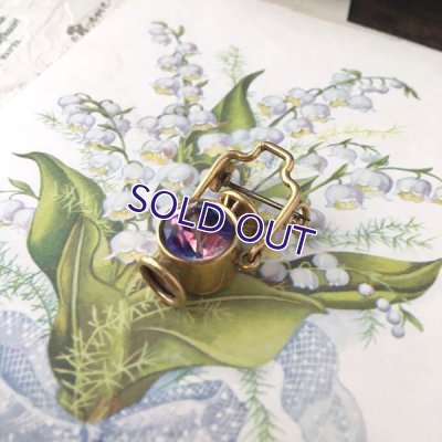 画像9: トリコロールアイリスガラスのランタンブローチ