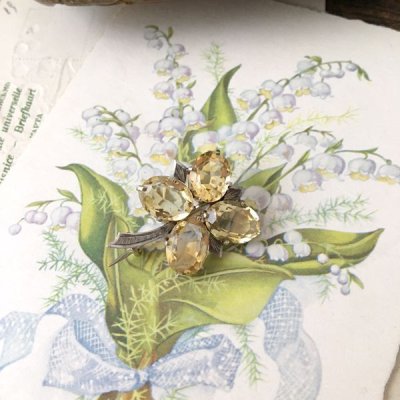 画像7: シトリンのクローバーブローチ