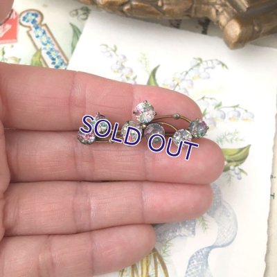 画像11: 初期アイリスガラスのクローバーブローチE