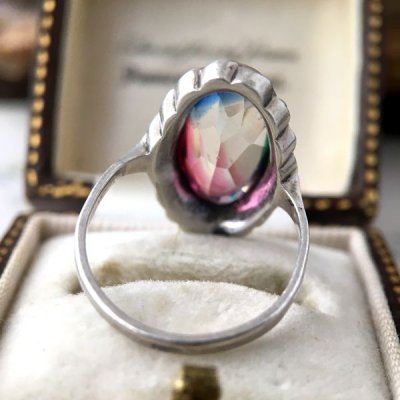 画像7: アイリスガラスとマーカサイトのシルバーリング
