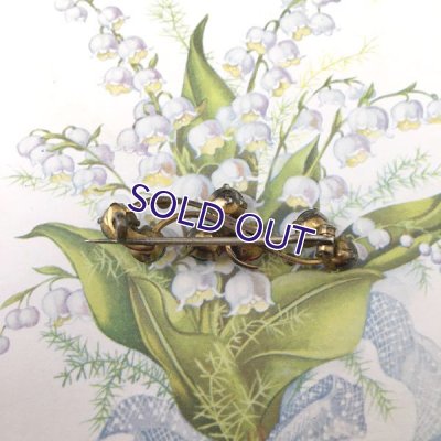 画像7: 初期アイリスガラスのクローバーブローチE