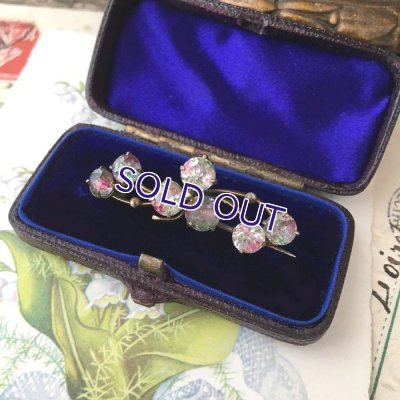 画像3: 初期アイリスガラスのクローバーブローチE