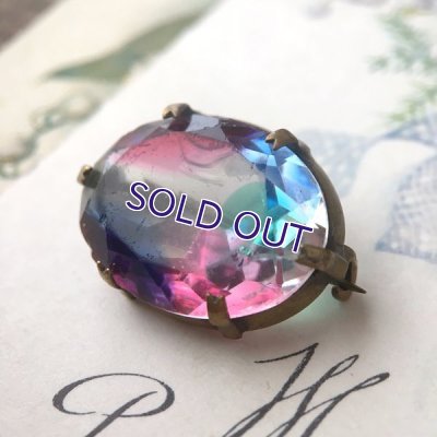 画像8: アイリスガラスのオーバルブローチ（訳あり）