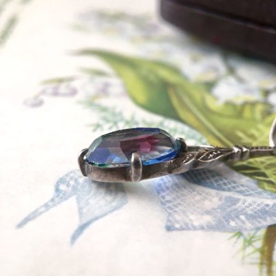 画像3: アイリスガラスの小さなシルバーペンダント