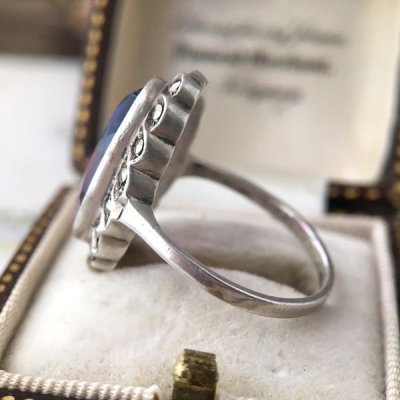 画像5: アイリスガラスとマーカサイトのシルバーリング