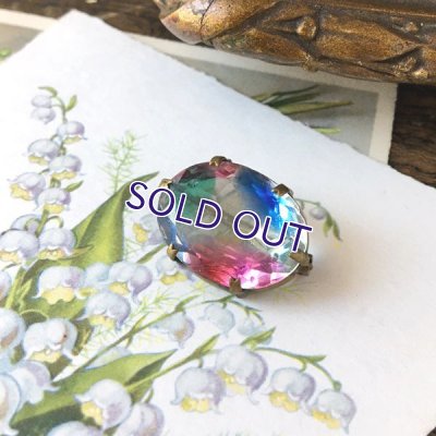 画像9: アイリスガラスのオーバルブローチ（訳あり）