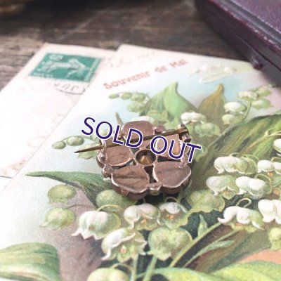 画像6: 銀製 フロストサフィレットのハートフラワーブローチ