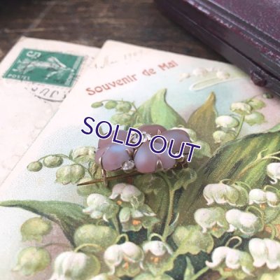 画像8: 銀製 フロストサフィレットのハートフラワーブローチ