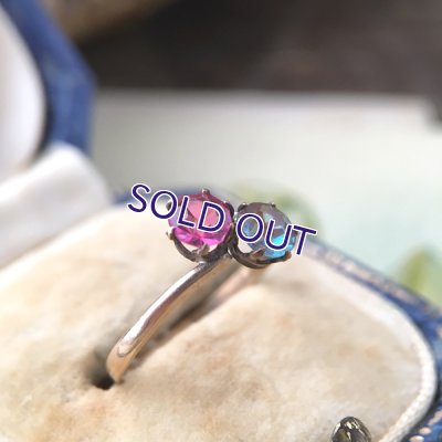 画像6: サフィレットとピンクガラスのトワ・エ・モアリング