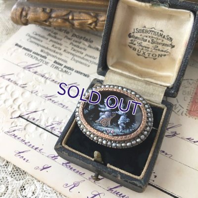 画像11: ふたりの天使のミニアチュールエナメルブローチ