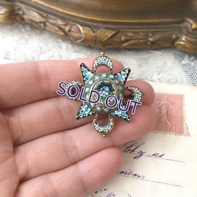 画像11: 勿忘草のマイクロモザイクブローチ