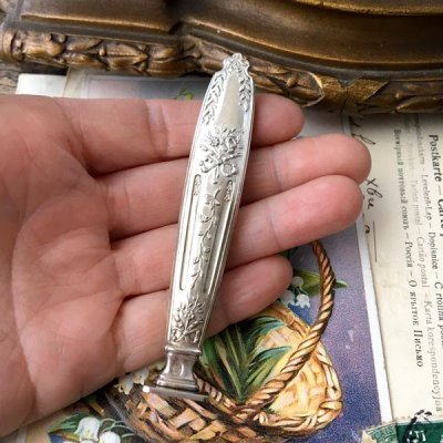 画像11: 銀製 リボンと花々のシーリングスタンプ