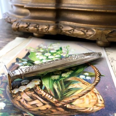 画像9: 銀製 リボンと花々のシーリングスタンプ