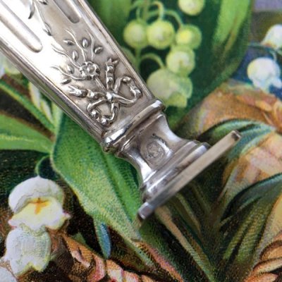 画像7: 銀製 リボンと花々のシーリングスタンプ