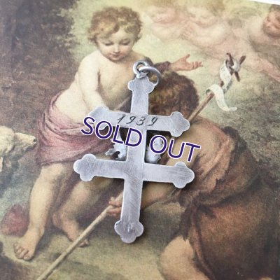 画像4: 銀製 ロレーヌ十字とアザミの紋章ペンダント