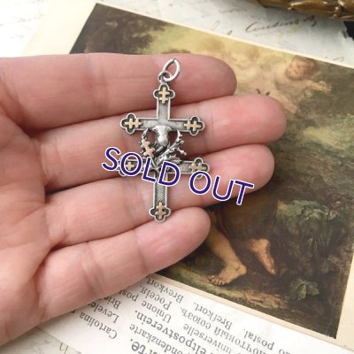 画像8: 銀製 ロレーヌ十字とアザミの紋章ペンダント