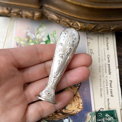 画像10: 銀製 『KE』リボンとバラのシーリングスタンプ