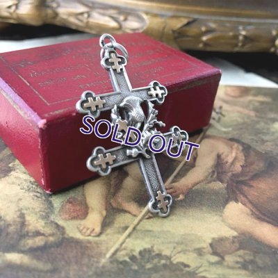 画像7: 銀製 ロレーヌ十字とアザミの紋章ペンダント