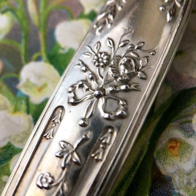 画像6: 銀製 リボンと花々のシーリングスタンプ