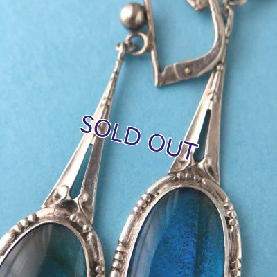 画像7: 銀製 モルフォ蝶のピアス