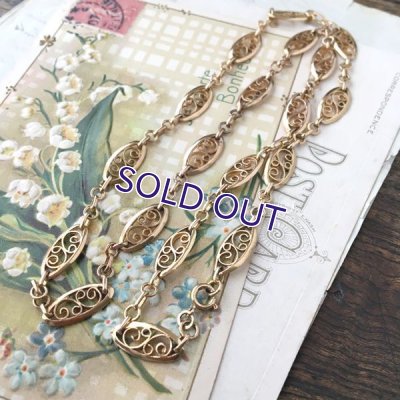 画像6: フィリグリー細工のゴールドチェーンネックレス