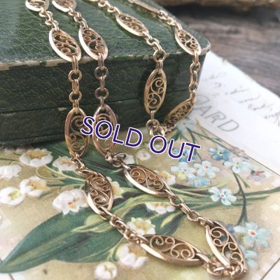 画像4: フィリグリー細工のゴールドチェーンネックレス